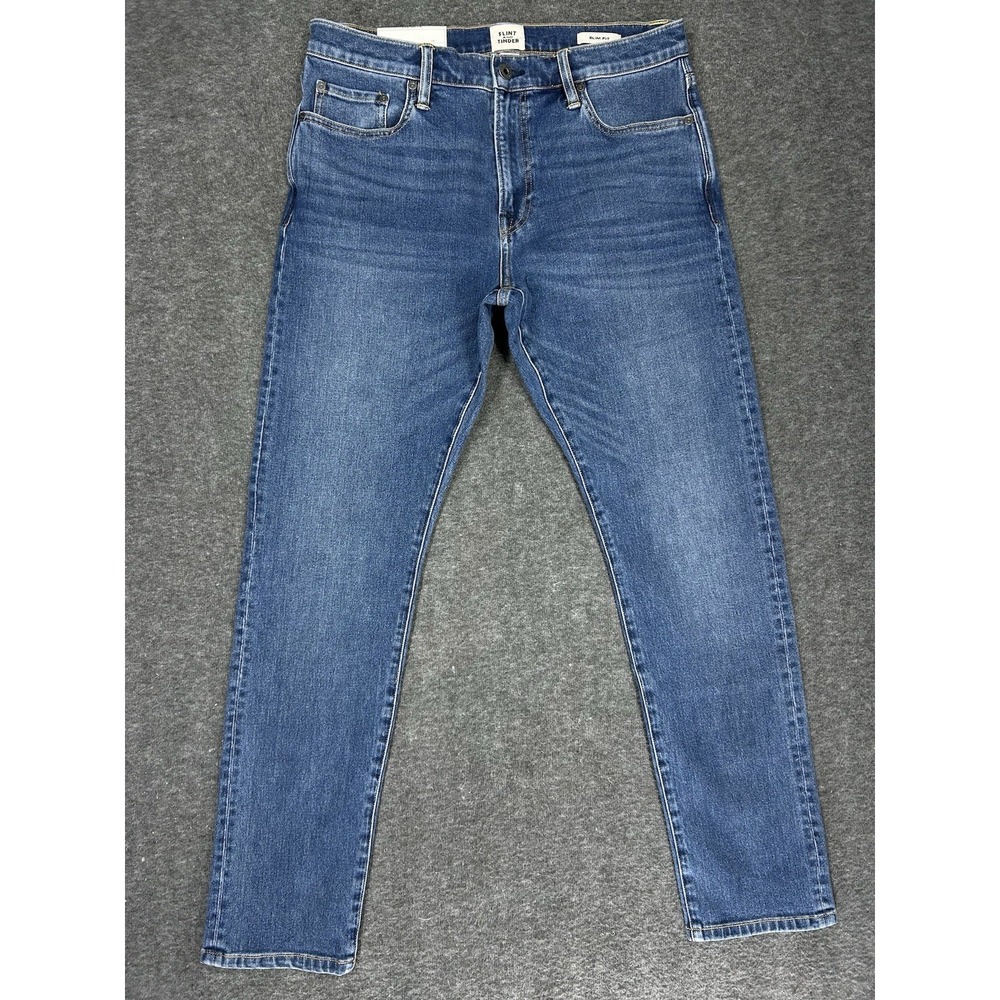 Flint & Tinder Slim Fit Jeans Mens 32x30 Stretch Whiskering NWT